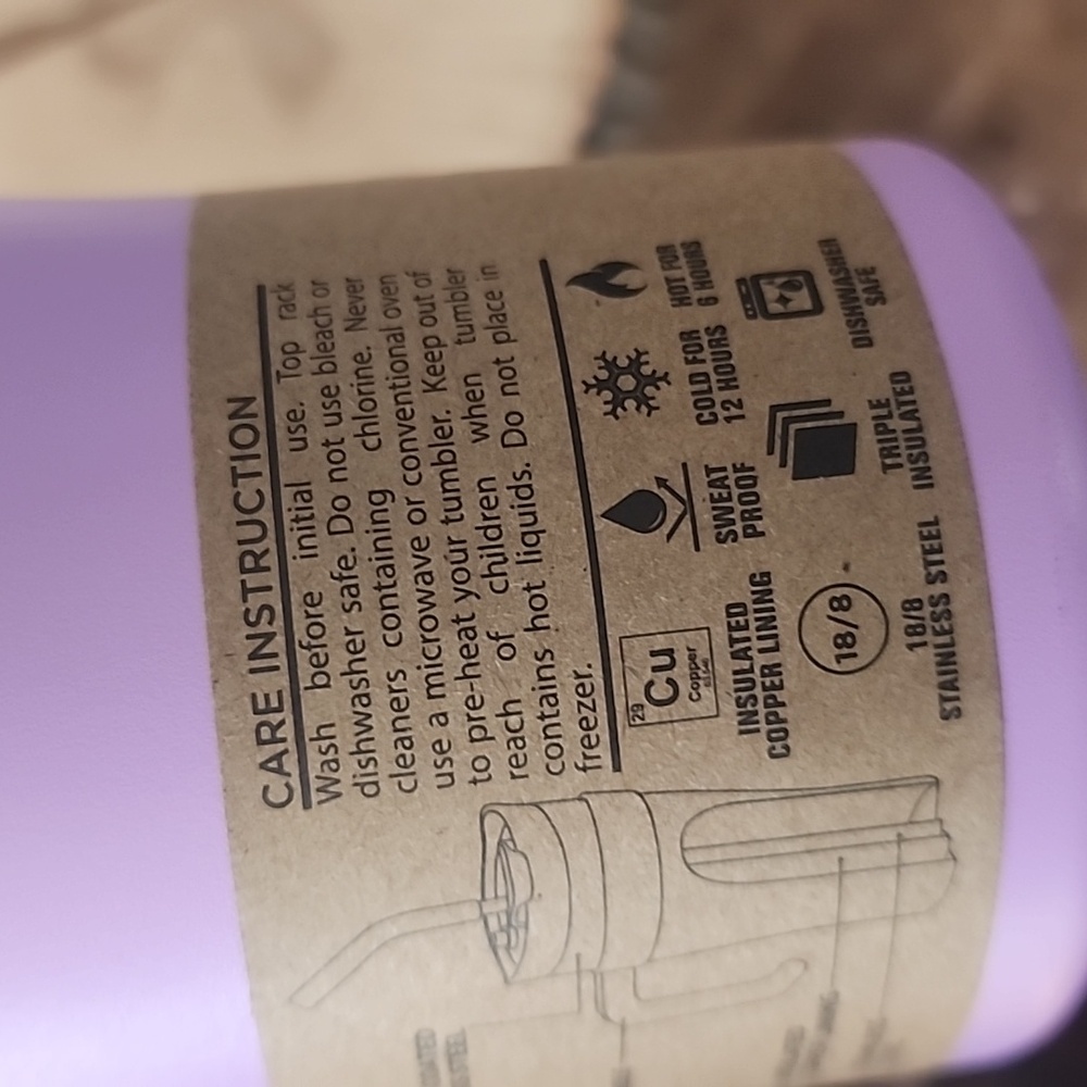 Hydraflow Purple 30 Oz Tumbler with Straw - Picture 6 of 7